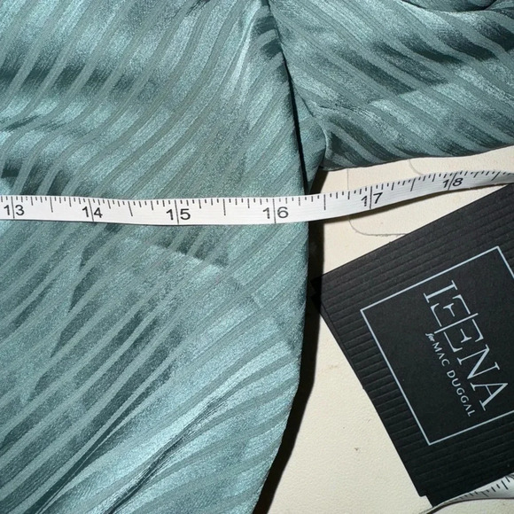 Ieena Mac Duggal Midi Seafoam Green Dress 2 - Picture 6 of 6